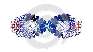Abstract Blue Infinity Loop Geometric Icon, vector design Generative AI