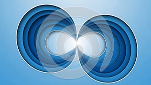 abstract blue infinity symbol background