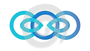 Abstract Blue Interconnected Loop Pattern, vector design Generative AI