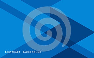 Abstract blue isometric geometric shape with architecture concept background. Vector illustration