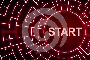 Abstract blue labyrinth