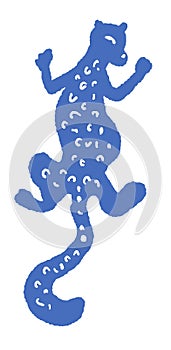 Abstract Blue Leopard Illustration vector