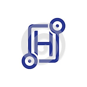Modern Tech-Inspired Letter H Logo Design