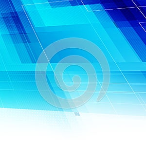 Abstract blue light background with polygonal shapes