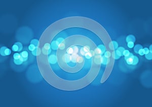 Abstract blue light bokeh blur background vector