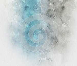 Abstract blue and light gray watercolor for background. Creative abstract painted background, wallpaper, texture