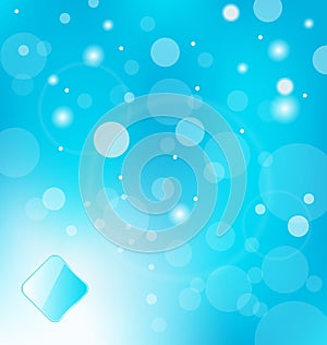 Abstract blue light with label background