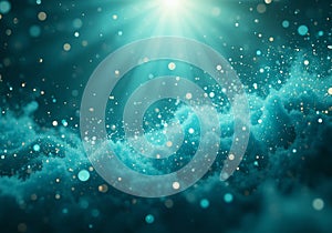 Abstract Blue Light Particles Background Illustration