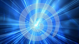 Abstract blue light rays background. Generative Ai