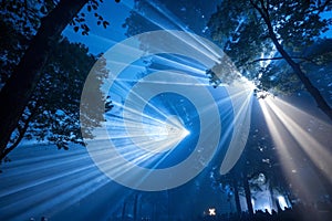 Abstract of Blue Light Rays