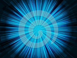 Blue light rays vector illustration background