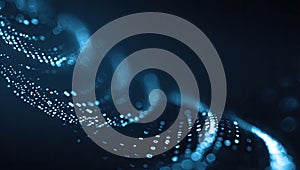 Abstract Binary Code DNA Helix