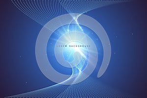 Abstract blue light technology background