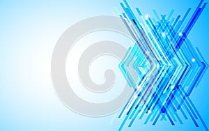 Abstract of blue light technology line background