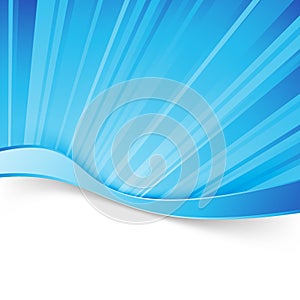 Abstract blue light wave border background