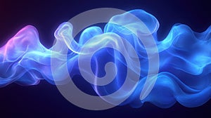 Abstract Neon Energy Waves Background