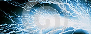 Abstract blue lightning background