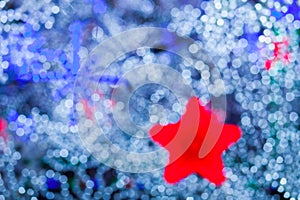 Abstract Blue lights bokeh background