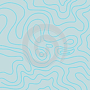 Abstract Blue Line Topographic Pattern Background