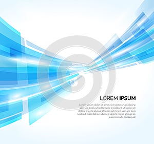 Abstract blue lines business background. Vector illustration.