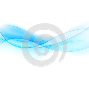 Abstract blue liquid flowing waves graphic shiny background