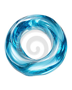 Abstract blue liquid ring shape
