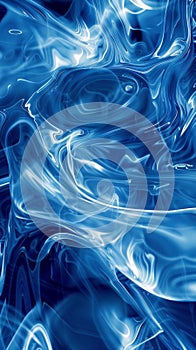 Abstract blue liquid swirl patterns