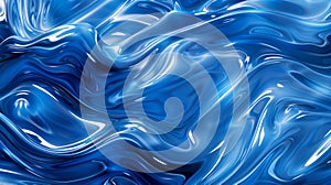 Abstract blue liquid waves background