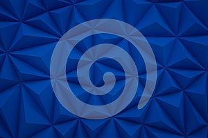 Abstract blue low poly background with copy space 3d render