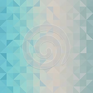 Abstract blue low-polygons generative background, illustration. Triangular pixelation