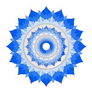 Abstract blue mandala of Vishuddha chakra vector photo