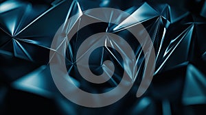 Abstract Teal Geometric Surface Showing a Repeating Angular Pattern