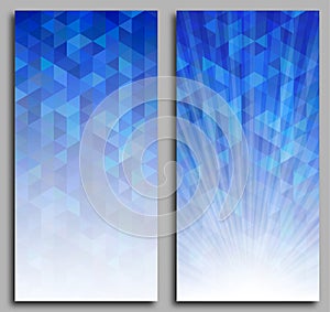 Abstract Blue Mosaic Background