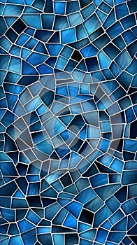 Abstract blue mosaic pattern