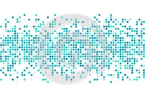 Abstract blue mosaic vector background from circles with copy space