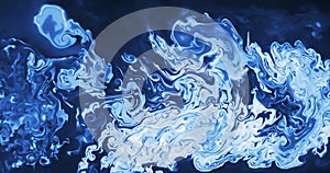 abstract blue, moving background fluid liquid like sea ocean with swirls as background, blue, abstract