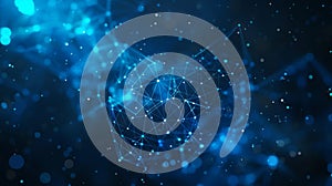 Abstract Blue Network Background, Generative AI