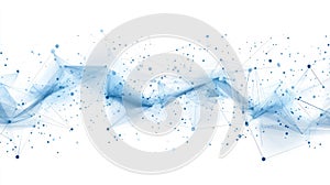 Abstract blue network connection data flow