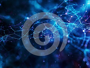 Abstract Blue Network Connections