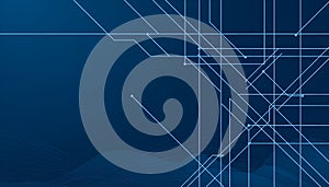 Abstract Blue Network Lines Technology Background