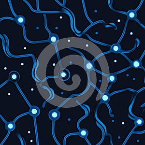 Abstract Blue Network Technology Background photo