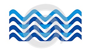Abstract Blue Ocean Wave Pattern, Seamless Water Element Design, vector design Generative AI