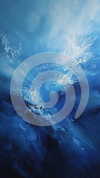 Abstract blue ocean wave texture