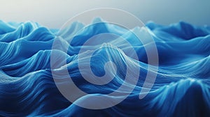 Abstract blue ocean waves texture flowing motion
