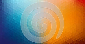 Abstract Blue Orange Mosaic Geometric Pattern Background Design Elements