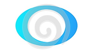 Abstract Blue Oval Ring - Modern, Geometric, Design Element vector design Generative AI