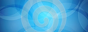 Abstract blue overlapping circle background photo
