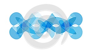 Abstract Blue Overlapping Shapes Modern Graphic Element, vector design Generative AI