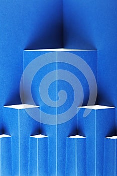 Abstract blue paper composition