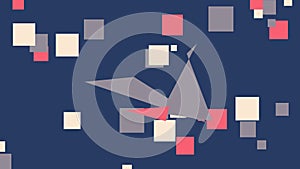 Abstract blue pattern background with random object